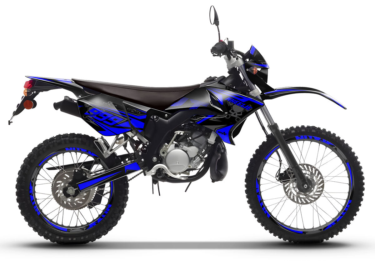 Kit déco Yamaha DT-R 50cc 2004-2012 Dark Cold | autocollants moto | personnalisation 50cc | armysctv