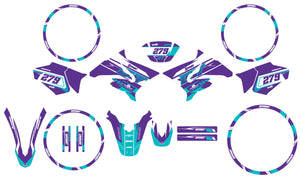 Dekor kit Yamaha DT-R 50cc 2004-2012 Ninesky | Motorradaufkleber | Personalisierung 50cc | armysctv