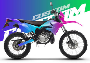 Kit déco 100% perso Yamaha DT-R 50cc 2004-2012 | autocollants moto | personnalisation 50cc | armysctv