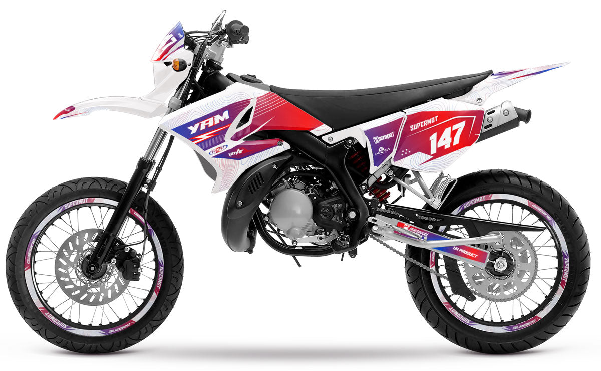 Kit pegatinas 50cc Yamaha DT 2004-2012 Francia | pegatinas para moto | personalización 50cc | armysctv