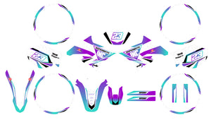 Kit déco 50cc Yamaha DT 2004-2012 Lys | autocollants moto | personnalisation 50cc | armysctv