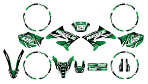 Kit déco 50cc Yamaha DT 2004-2012 MX Sky | autocollants moto | personnalisation 50cc | armysctv