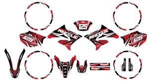 Kit déco 50cc Yamaha DT 2004-2012 MX Sky | autocollants moto | personnalisation 50cc | armysctv