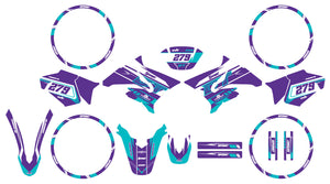 Kit déco 50cc Yamaha DT 2004-2012 Skynine | autocollants moto | personnalisation 50cc | armysctv