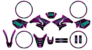 Kit déco 50cc Yamaha DT 2004-2012 Sunny | autocollants moto | personnalisation 50cc | armysctv