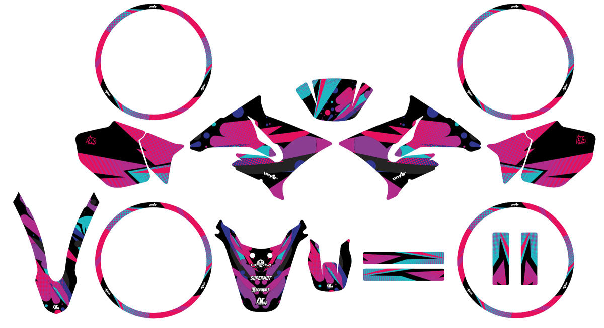 Kit pegatinas 50cc para Yamaha DT 2004-2012 Forma | pegatinas para moto | personalización 50cc | armysctv