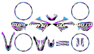 Kit déco 50cc pour Yamaha DT 2004-2012 Shiro | autocollants moto | personnalisation 50cc | armysctv