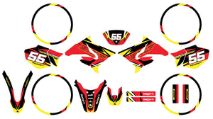 Kit déco 50cc Yamaha DT 2004-2012 Stream | autocollants moto | personnalisation 50cc | armysctv