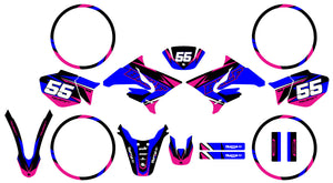 Kit déco 50cc Yamaha DT 2004-2012 Stream | autocollants moto | personnalisation 50cc | armysctv