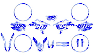 Kit déco 50cc pour Yamaha DT 2004-2012 Superlight | autocollants moto | personnalisation 50cc | armysctv