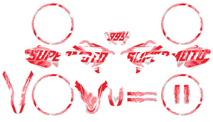 Kit déco 50cc pour Yamaha DT 2004-2012 Superlight | autocollants moto | personnalisation 50cc | armysctv