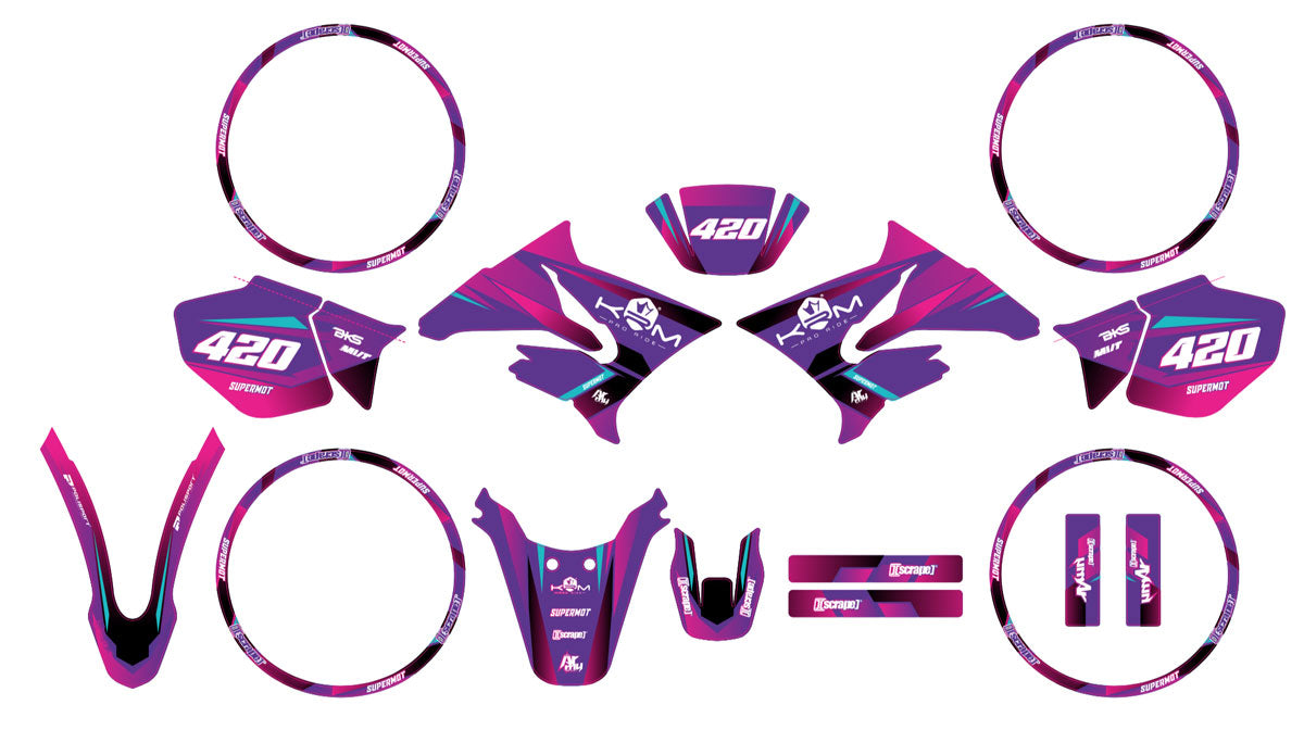 Kit pegatinas 50cc para Yamaha DT 2004-2012 Valentino | pegatinas para moto | personalización 50cc | armysctv