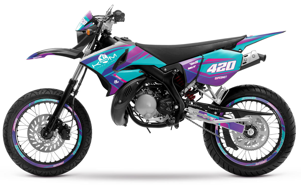 Kit pegatinas 50cc para Yamaha DT 2004-2012 Valentino | pegatinas para moto | personalización 50cc | armysctv