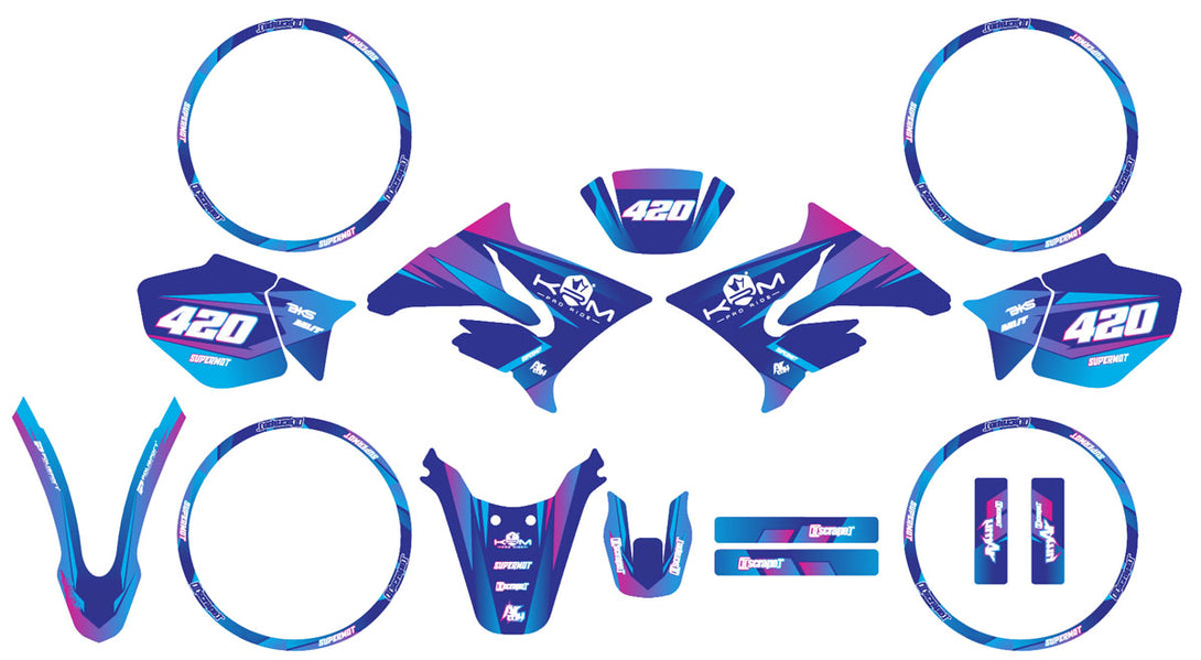 Kit déco 50cc pour Yamaha DT 2004-2012 Valentino