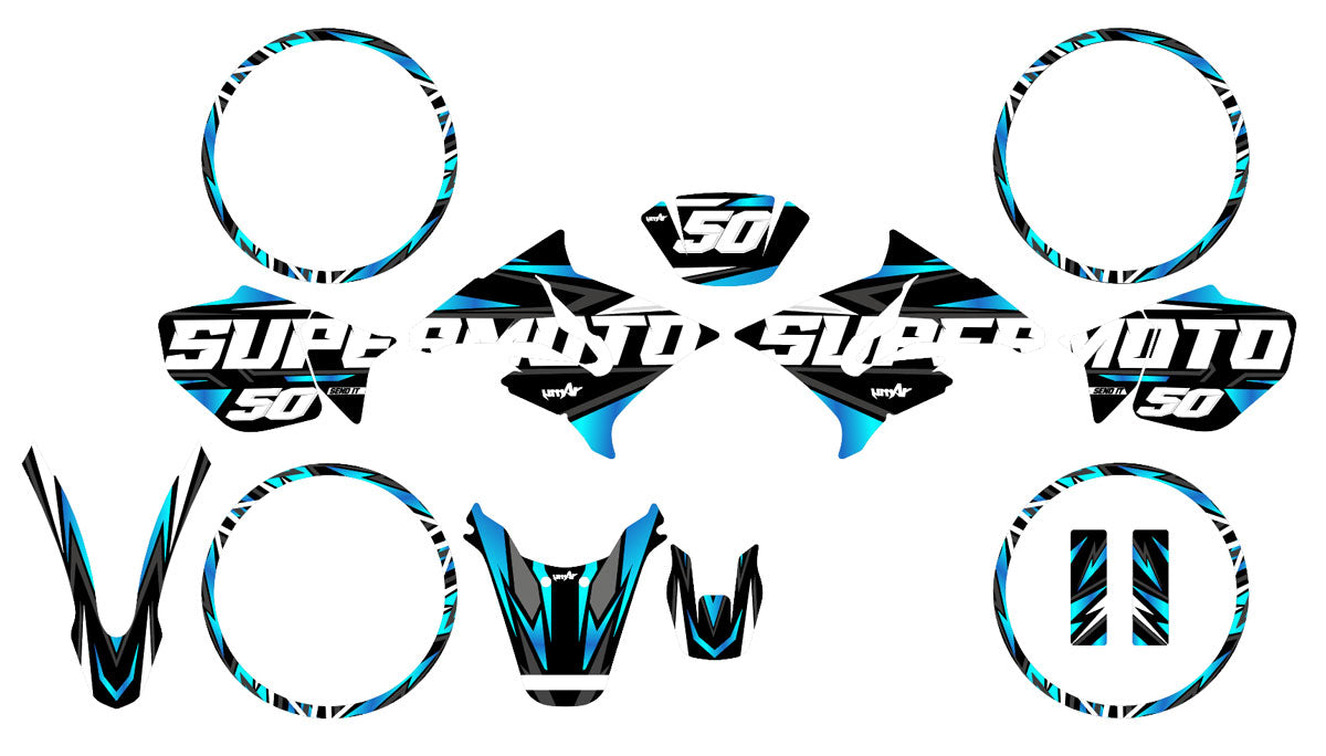 Kit pegatinas 50cc para Yamaha DT 2004-2012 Visión | pegatinas para moto | personalización 50cc | armysctv