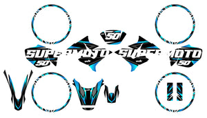 Kit déco 50cc pour Yamaha DT 2004-2012 Vision | autocollants moto | personnalisation 50cc | armysctv