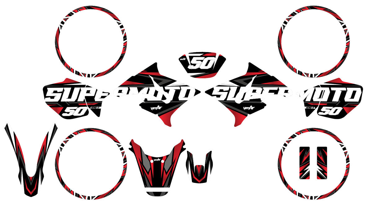 Kit pegatinas 50cc para Yamaha DT 2004-2012 Visión | pegatinas para moto | personalización 50cc | armysctv