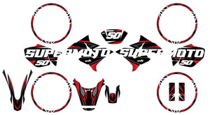 Kit déco 50cc pour Yamaha DT 2004-2012 Vision | autocollants moto | personnalisation 50cc | armysctv