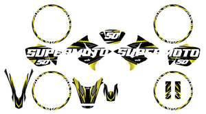Kit déco 50cc pour Yamaha DT 2004-2012 Vision | autocollants moto | personnalisation 50cc | armysctv