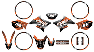 Kit pegatinas 50cc Yamaha DT 2004-2012 Yoshi | pegatinas para moto | personalización 50cc | armysctv