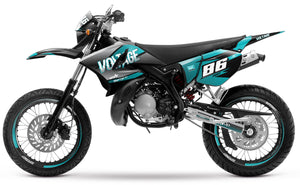 Kit pegatinas 50cc Yamaha DT 2004-2012 Yoshi | pegatinas para moto | personalización 50cc | armysctv