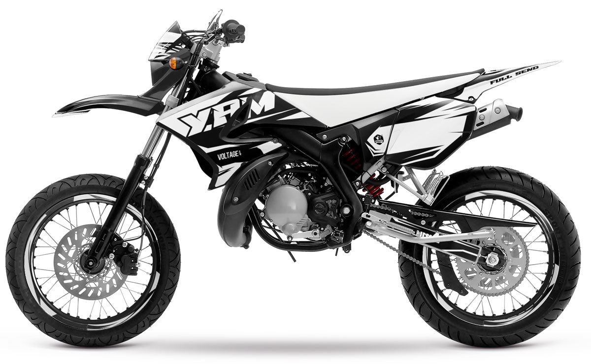 Kit pegatinas 50cc Yamaha DT 2004-2012 Ejército Negro y Blanco | pegatinas para moto | personalización 50cc | armysctv
