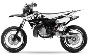 Kit déco 50cc Yamaha DT 2004-2012 Army Black'n White | autocollants moto | personnalisation 50cc | armysctv