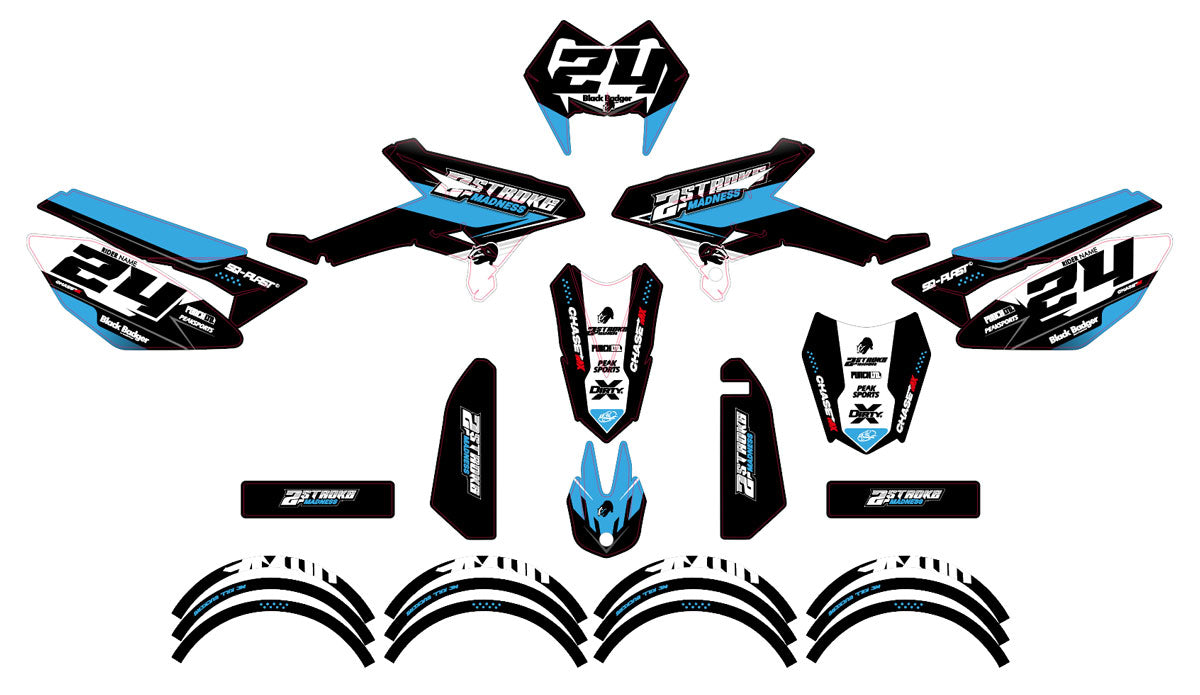 Kit pegatinas Beta RR 50 Motard 2011-2020 Madness | pegatinas para moto | personalización 50cc | armysctv