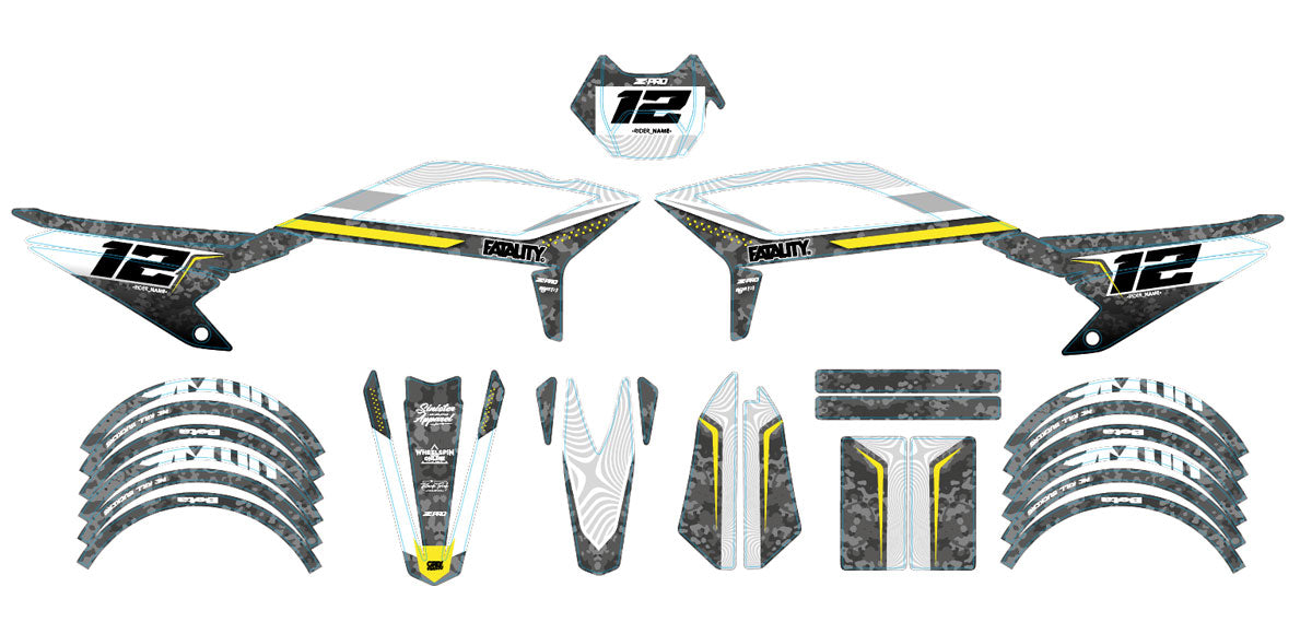 Kit pegatinas Beta RR 50 Motard 2021-2025 Warfare | pegatinas para moto | personalización 50cc | armysctv