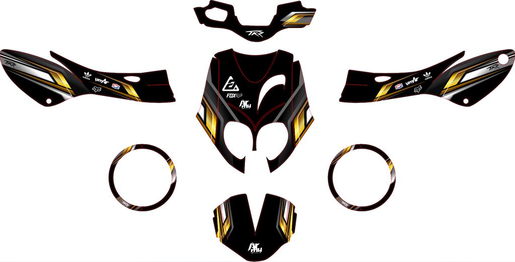 Kit déco 50cc Peugeot TKR / Trekker 2006-2014 Classy | autocollants moto | personnalisation 50cc | armysctv