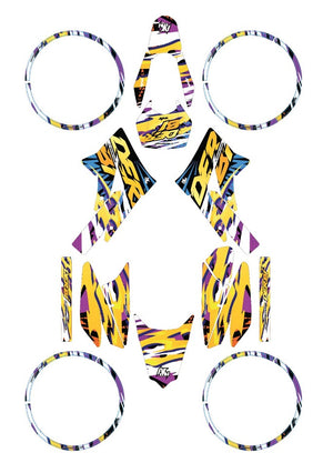 Kit déco Derbi Senda xtreme 50cc 2011-2017 Cali Gelato | autocollants moto | personnalisation 50cc | armysctv