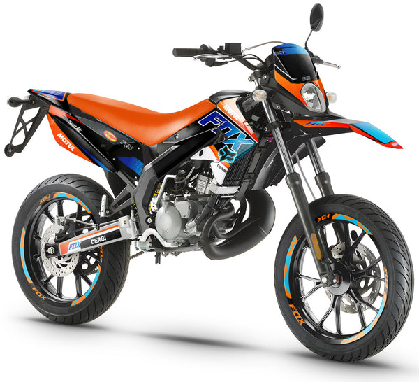Kit déco 50cc Derbi Senda xtreme 2011-2017 Orange Fox