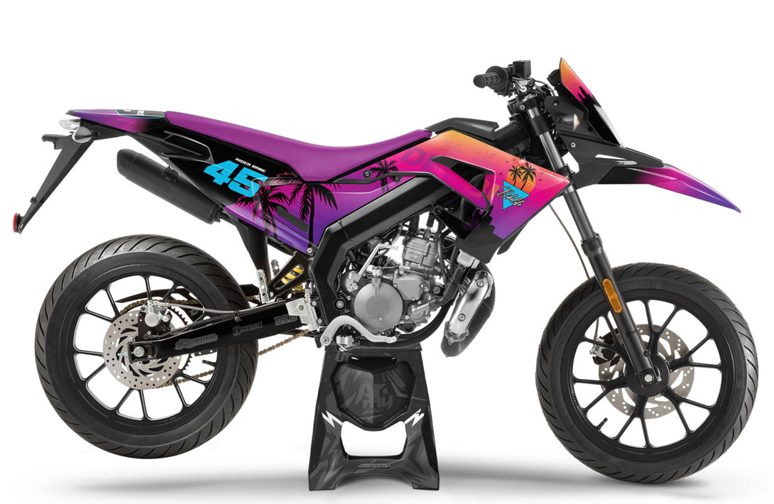 Kit déco 50cc Derbi Senda xtreme SM 2018-2025 Miami | autocollants premium | armysctv