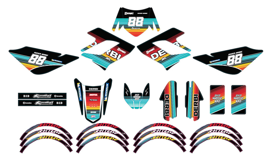 Kit déco 50cc Derbi DRD Racing 2004-2010 Bikelife