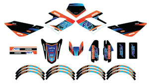 Kit déco Derbi DRD Racing 50cc Orange Fox | autocollants moto | personnalisation 50cc | armysctv
