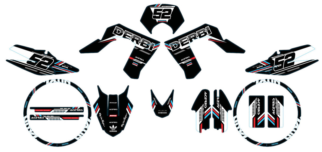 Kit déco Derbi DRD Pro 2006-2014 Black Cat