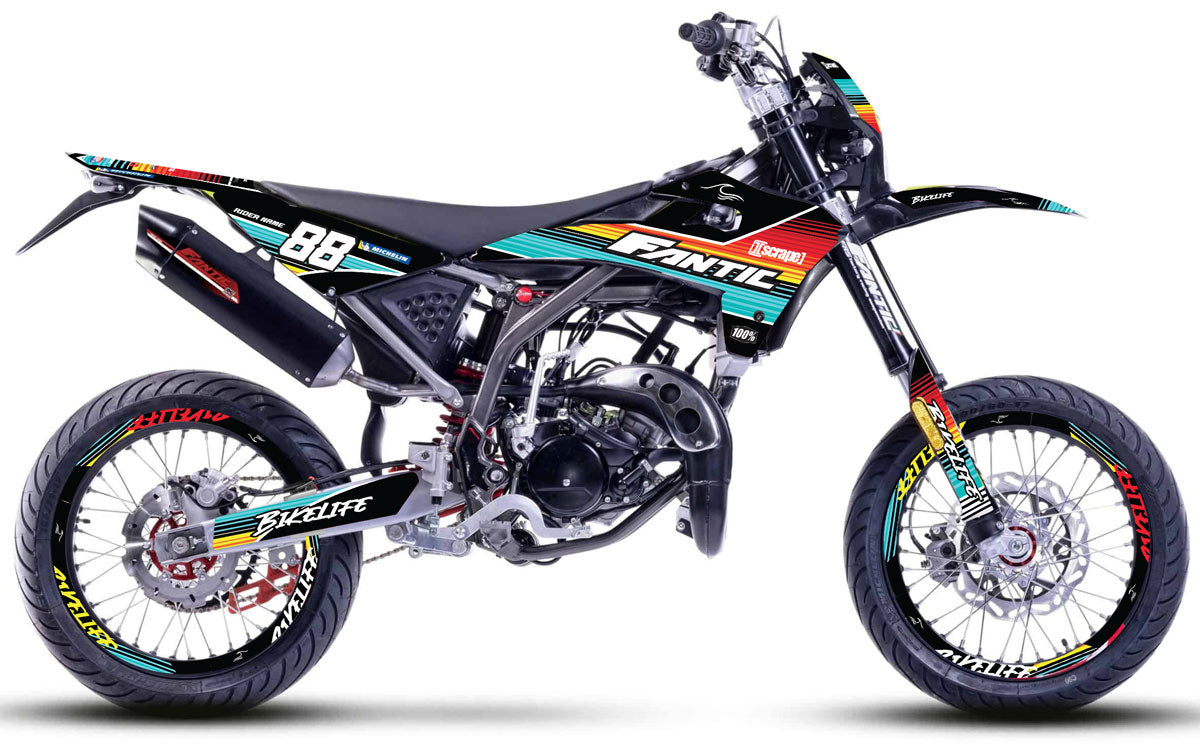 Kit déco Fantic 50cc 2017-2022 Army Bikelife | autocollants moto | personnalisation 50cc | armysctv