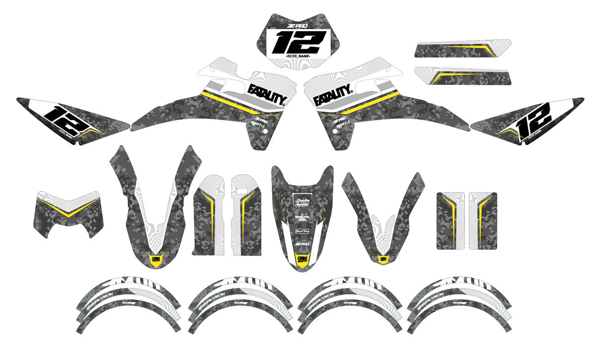 Kit pegatinas Fantic 50cc 2017-2022 Guerra | pegatinas para moto | personalización 50cc | armysctv