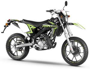 Kit déco Rieju MRT 50cc 2009-2021 green style | autocollants moto | personnalisation 50cc | armysctv