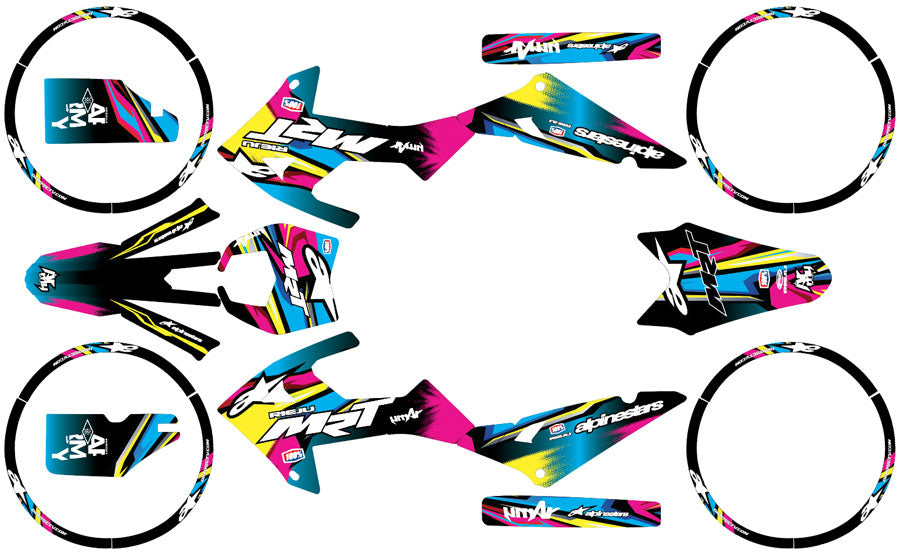 Dekor kit Rieju MRT 50cc 2022-2025 Armee CMYK | Motorradaufkleber | Personalisierung 50cc | armysctv