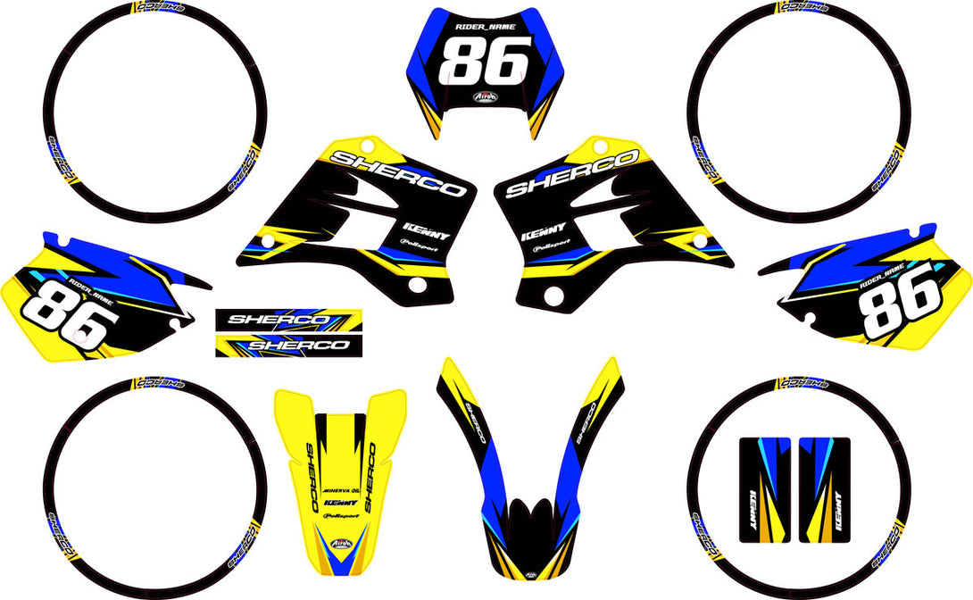 Kit déco 50cc Sherco HRD 1998-2005 Finder