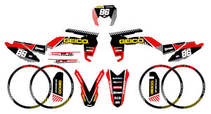 Kit déco Sherco 50cc 2017-2025 Geico | autocollants moto | personnalisation 50cc | armysctv