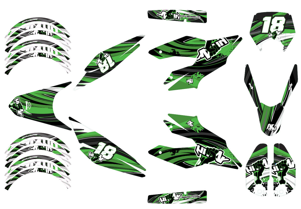 Kit déco Aprilia SX 125cc 2018-2023 Freedom | autocollants moto | personnalisation 50cc | armysctv