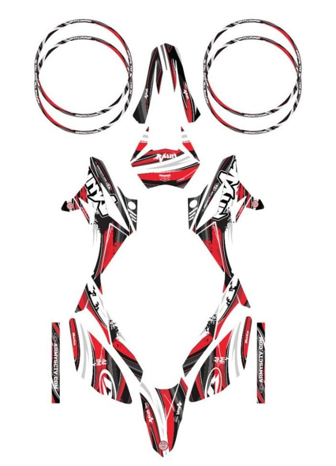 Graphics kit Beta RR 50 Motard 2011-2020 "SX" | motorcycle stickers | 50cc customization | armysctv