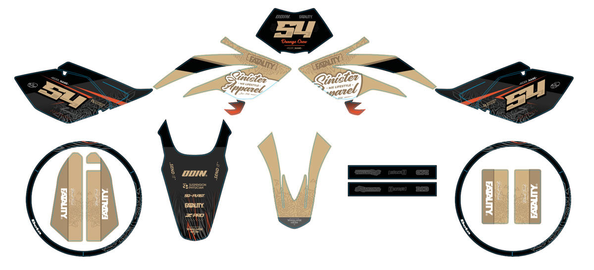 Kit pegatinas Beta RR 50 Motard 2006-2010 Fatality | pegatinas para moto | personalización 50cc | armysctv
