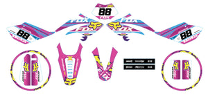 Kit déco Beta RR 50 Motard 2006-2010 Pink Fox | autocollants moto | personnalisation 50cc | armysctv