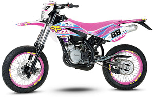 Kit déco Beta RR 50 Motard 2006-2010 Pink Fox | autocollants moto | personnalisation 50cc | armysctv