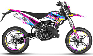 Kit déco Beta RR 50 Motard 2011-2020 Pink Fox | autocollants moto | personnalisation 50cc | armysctv