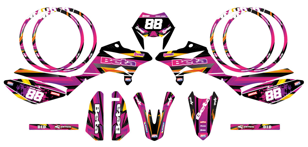 Graphics kit Beta RR 50 Motard 2011-2020 Army Split | motorcycle stickers | 50cc customization | armysctv