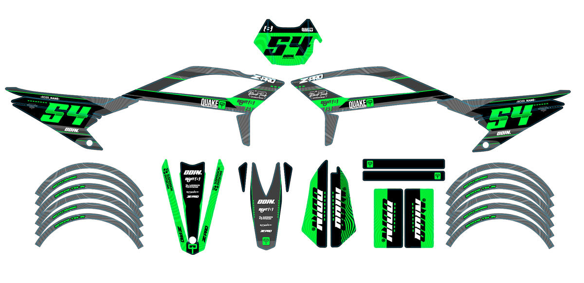 Kit pegatinas Beta RR 50 Motard 2021-2025 Army Quake | pegatinas para moto | personalización 50cc | armysctv